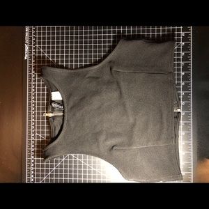 H&M Black Ribbed Halter Crop Top with Cutouts